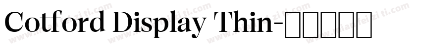 Cotford Display Thin字体转换